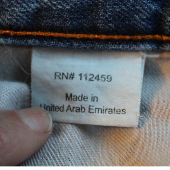 Jean Shop Men’s Mick Straight Leg Jeans Size 36 Blue Distressed 100% Cotton - Picture 7 of 8